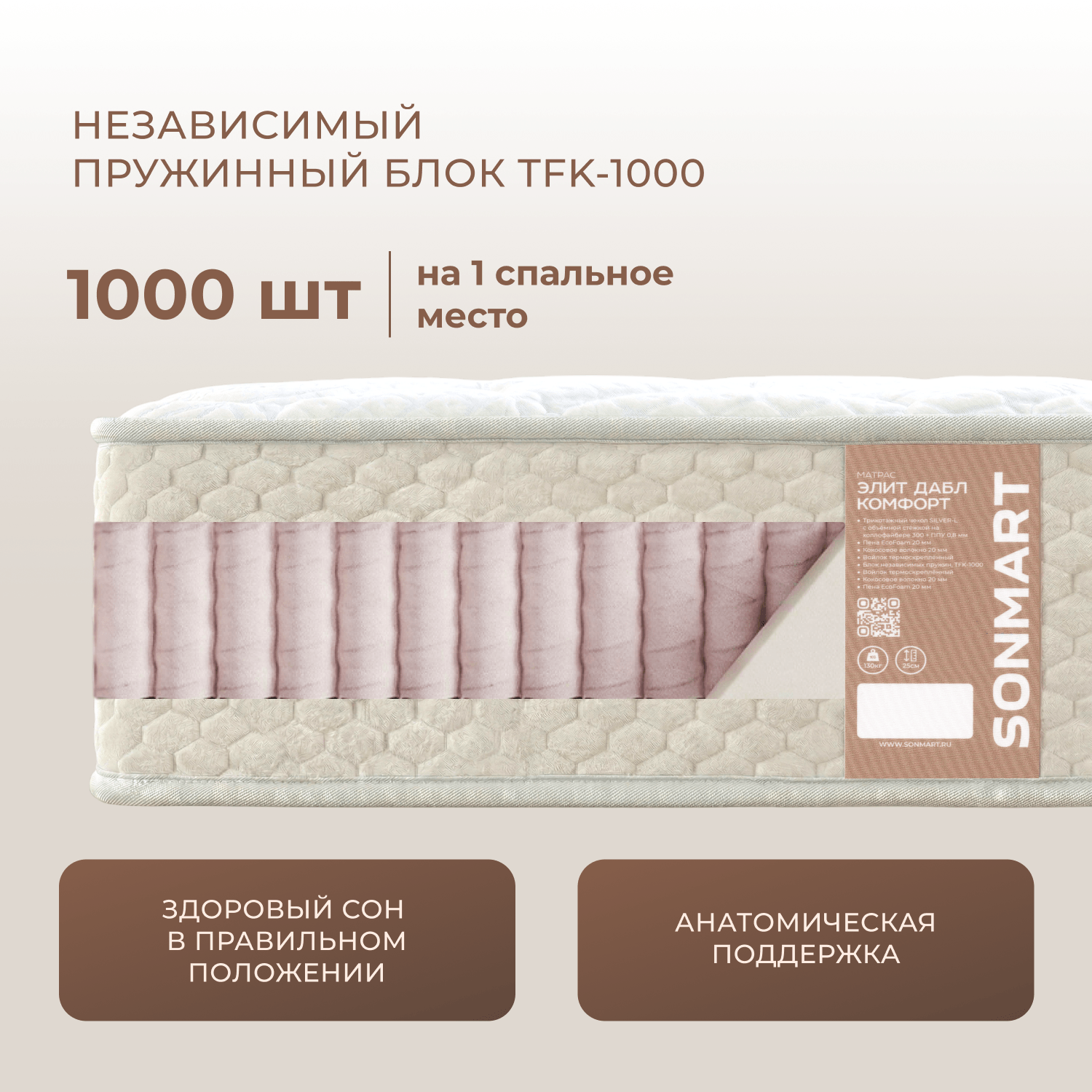 Фотографии Матрас ЭЛИТ ДАБЛ КОМФОРТ