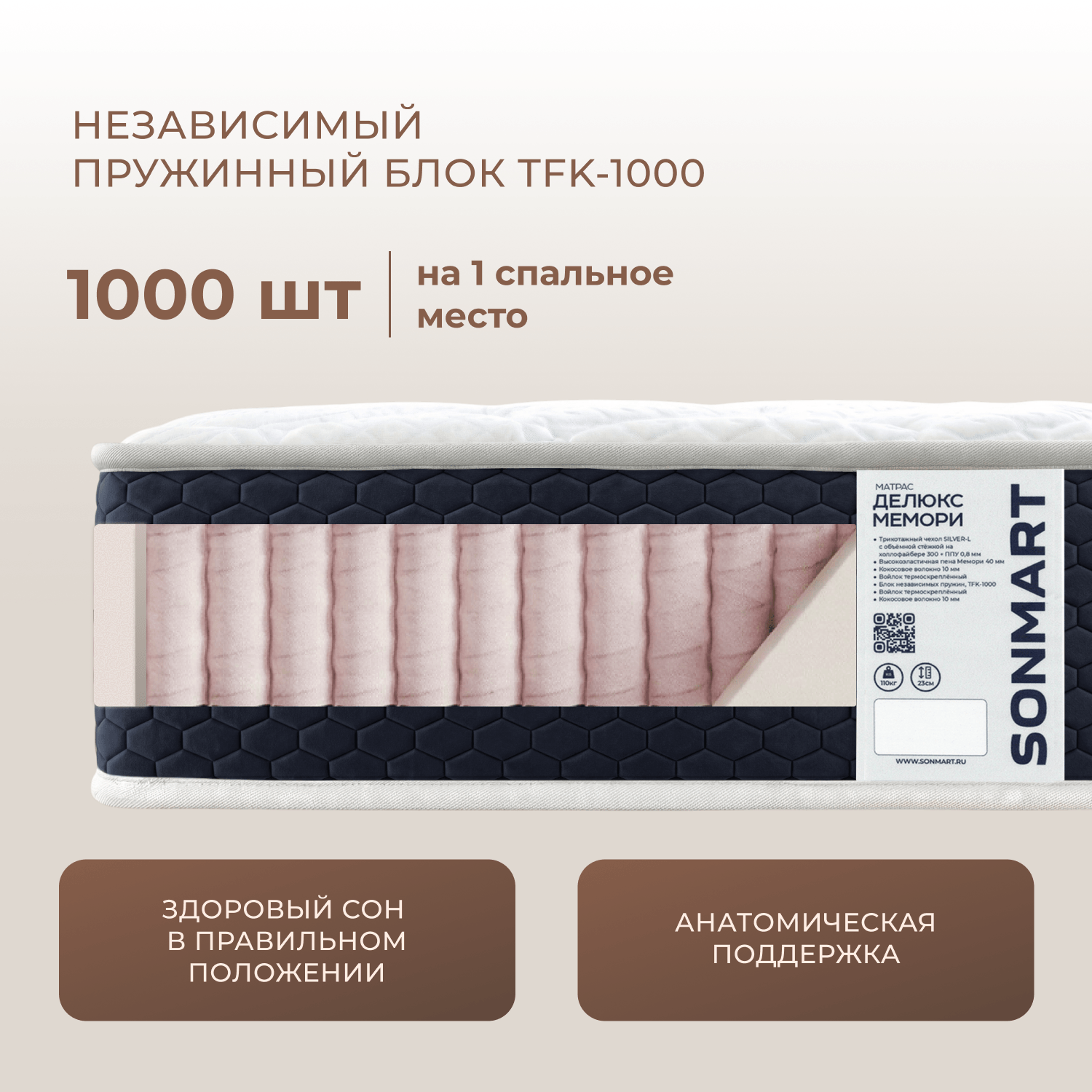 Фотографии Матрас ДЕЛЮКС МЕМОРИ